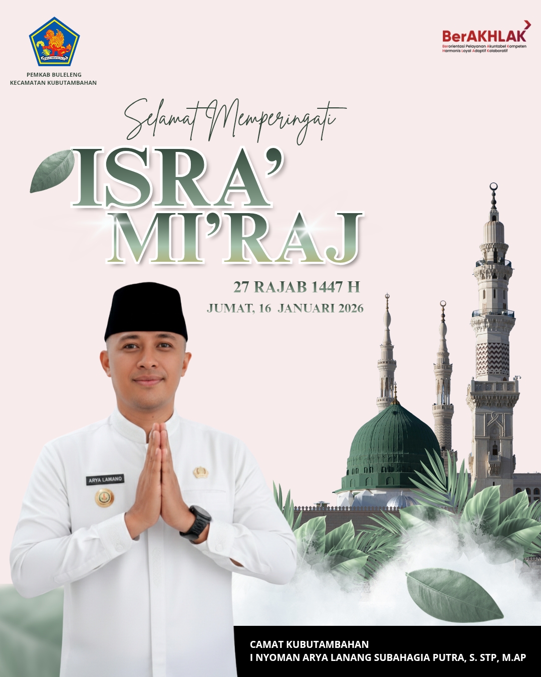 Selamat Memperingati Isra Mi’raj Nabi Muhammad SAW 1447 H