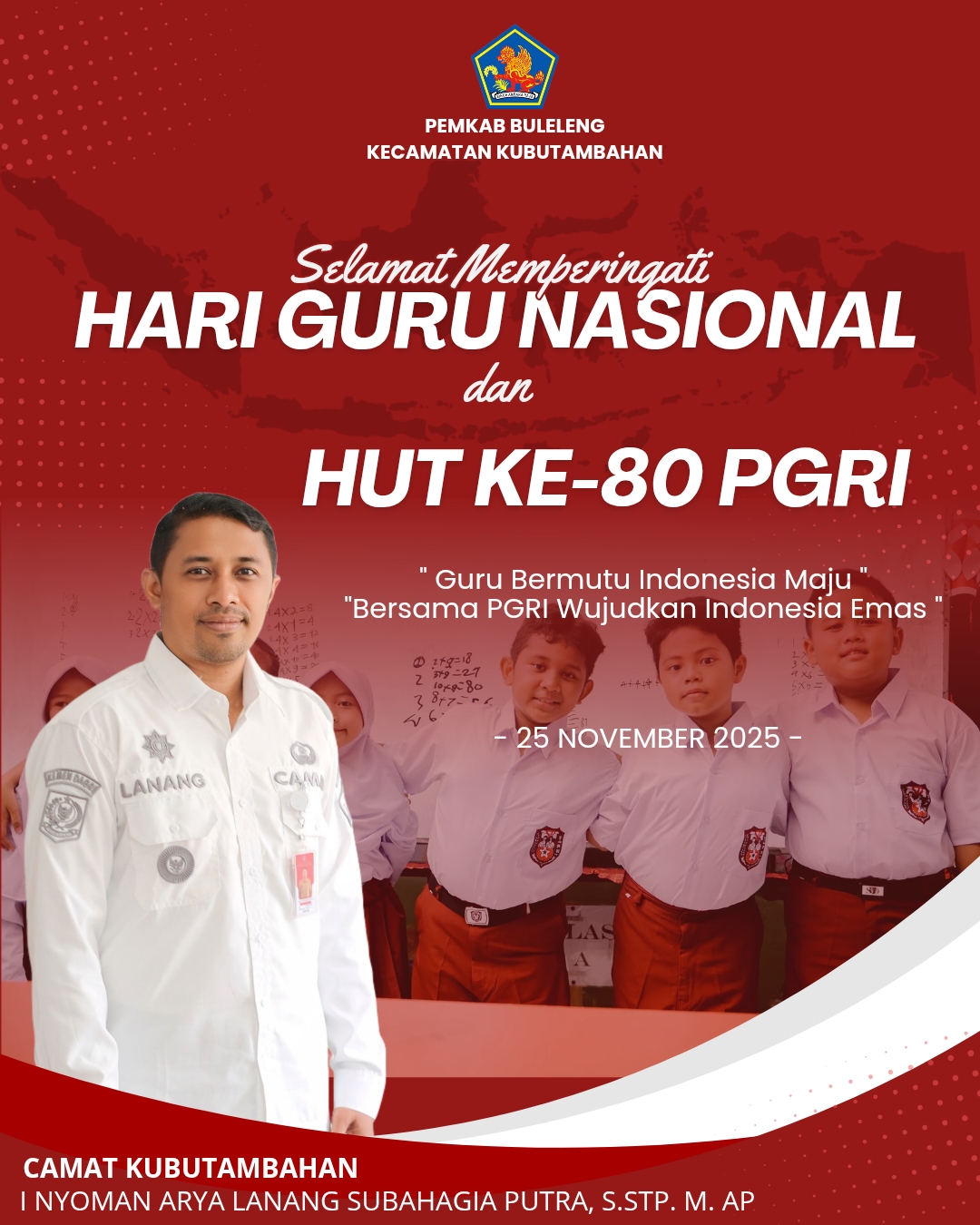 Selamat Hari Guru Nasional dan HUT Ke-80 PGRI