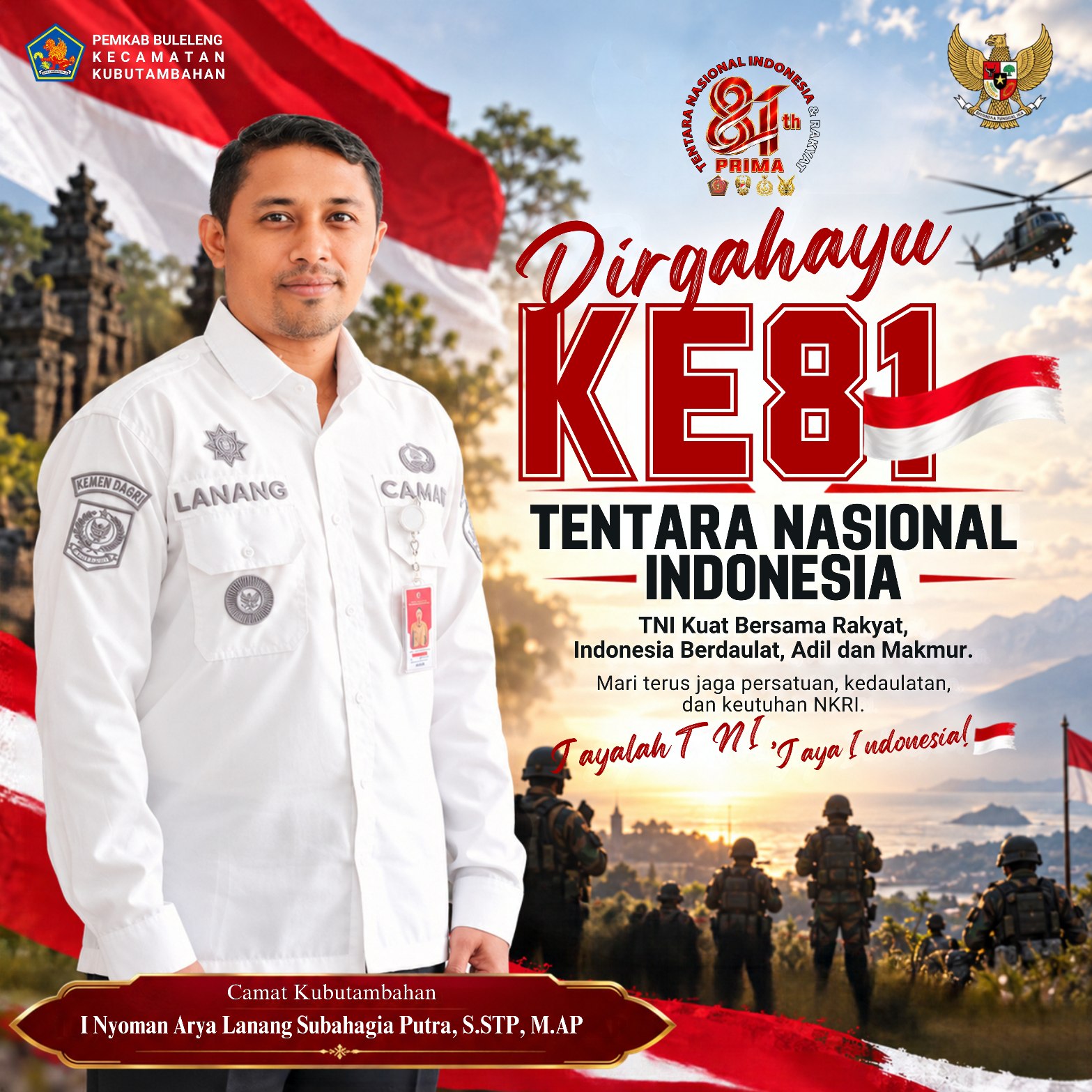 Dirgahayu ke-81 Tentara Nasional Indonesia