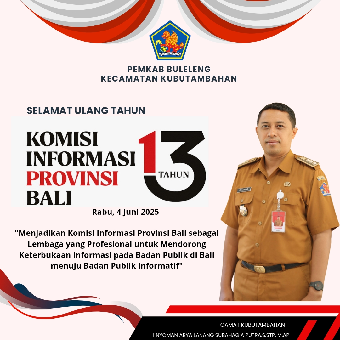 Selamat Ulang Tahun Komisi Informasi Provinsi Bali Ke -13 