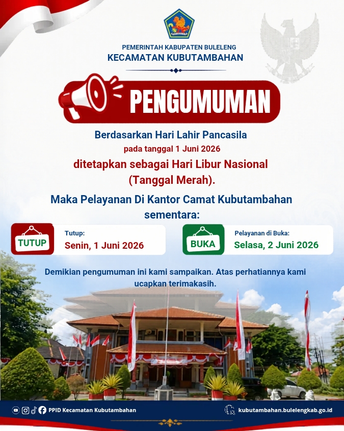 Pengumuman Libur Hari Lahir Pancasila 2026
