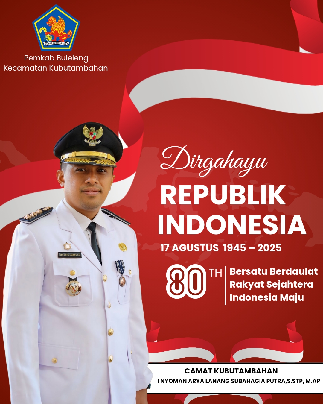 HUT ke-80 Republik Indonesia di Kecamatan Kubutambahan 