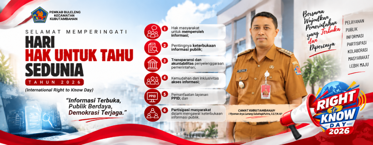 Selamat Memperingati Hari Hak Untuk Tau Sedunia 2026