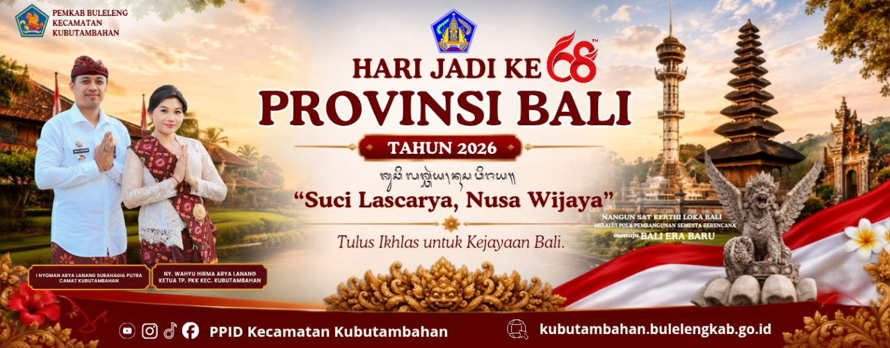 Selamat Hari Jadi Provinsi Bali 68 Tahun 